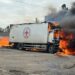 Hilfsgüter-LKW in Flammen: Mehrere Rot-Kreuz-Mitarbeiter in der Ukraine getötet